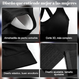 Foto 4 | Foto 4 | Top Deportivo Correr Ajustable Secado Rápido Eo Safe Imports Esi-22987 Negro 2pzs