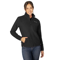 Chamarra Fleece Para Mujer Con Cuello Alto Y Bolsillos Greenlander Negro