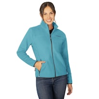 Chamarra Fleece Para Mujer Con Cuello Alto Y Bolsillos Greenlander Azul