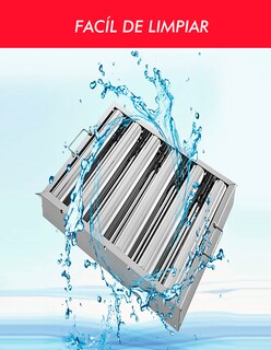 Foto 6 | Foto 6 | Filtro De Campana 20pz Mindejal Filcam20 Acero Inoxidable Forma Cuedrada