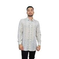 Camisa Platini Mx015 Beige Para Hombre