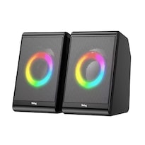 Bocinas para PC Belug Computadora Escritorio Altavoz RGB Subwoofer Negro