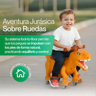 Foto 3 | Foto 3 | Dinosaurio Montable Carrito Montable Zomilux Naranja Niño