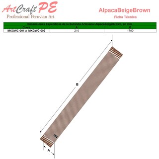 Foto 6 | Foto 6 | Bufanda Artesanal Ventdepot Mxgwc-001 1 Pieza Beige Y Café