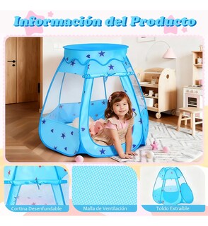 Foto 4 | Foto 4 | Juguete Lab.g Castillo Princesa Tienda Infantil Plegable Celeste