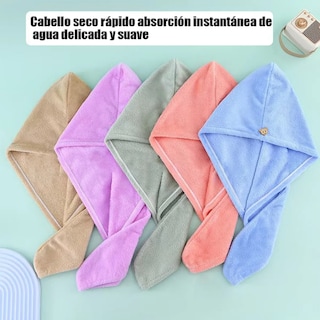 Foto 4 | Foto 4 | Toalla De 5 Gorras Turbante De Secado Modelo Café