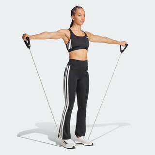 Foto 6 | Foto 6 | Mallas Optime Essentials 3 Franjas Acampanadas Adidas Negro Mujer