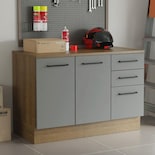 Mueble Para Garaje Multiuso Madesa Agata 120cm Gris 10