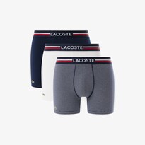 Boxer Lacoste Brief Algodón Elastico Tricolor 3 Pack Hombre