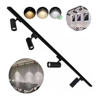 Foto 4 | Foto 4 | Lámpara De Riel Dirigible Led 30w 4 Spots 6000k Luz Frío 2m Eo Safe Imports Esi-23031 Negro