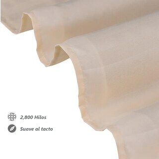 Foto 3 | Foto 3 | Juego De Sabanas Matrimonial 2 800 Hilos 4 Pzs Eo Safe Imports Esi-23020 Beige