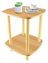 Mesa De Centro Xtellar Minimalista De Madera Mesa Lateral 2 Estantes