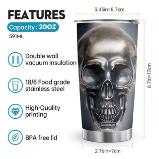 Foto 2 | Foto 2 | Taza De Viaje Oasisdream Vaso De Acero Inoxidable 600 Ml Con Tapa