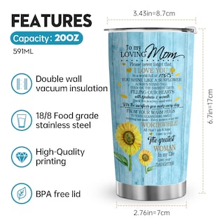 Foto 2 | Foto 2 | Taza De Café Tumbler Oasisdream De Acero Inoxidable 600 Ml