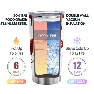 Foto 4 | Foto 4 | Taza De Viaje Oasisdream Vaso De 600 Ml Con Estampado De Manchas De Sangre - Venta Internacional.