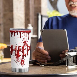Foto 6 | Foto 6 | Taza De Viaje Oasisdream Vaso De 600 Ml Con Estampado De Manchas De Sangre - Venta Internacional.