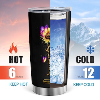 Foto 5 | Foto 5 | Taza De Café Oasisdream 600 Ml Acero Inoxidable Diseño De Girasol