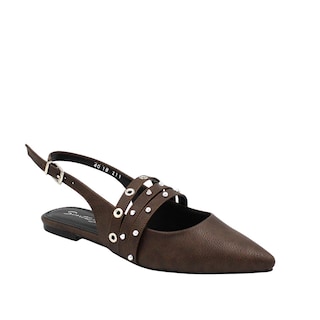 Foto 2 | Foto 2 | Balerina Destalonada Puntal Con Triple Tira Con Aplicaciones Metálicas Senties Marlen