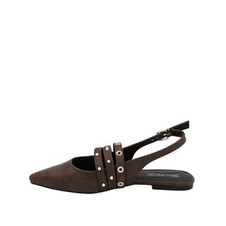 Foto 4 | Foto 4 | Balerina Destalonada Puntal Con Triple Tira Con Aplicaciones Metálicas Senties Marlen