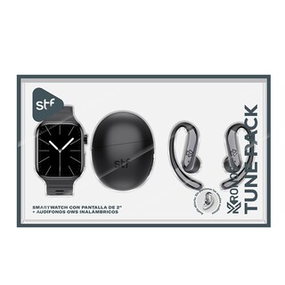 Foto 5 | Foto 5 | Kronos Tune Pack Stf: Smartwatch 2'' + Audífonos Ows Inalámbricos Color Negro