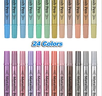 Foto 4 | Foto 4 | 24colores Marcadores Metálico Modelo Rosa