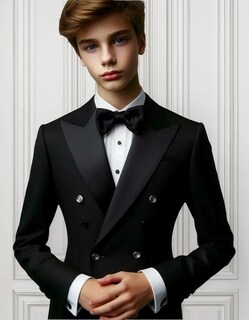 Foto 2 | Foto 2 | Smoking Peppermint Traje Cruzado Niño-juvenil Negro 2 Pzas. Para Fiesta O Ceremonia