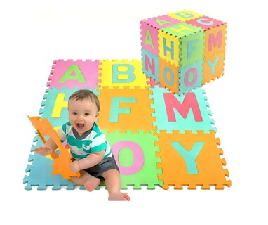 Foto 1 | Foto 1 | 10 Piezas Para Piso Foamy Tapete Didáctico Letras Multicolor