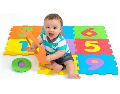 Foto 2 | Foto 2 | 10 Piezas Para Piso Foamy Tapete Didáctico Letras Multicolor