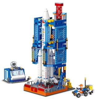 Foto 1 | Foto 1 | Lanzamiento Espacial Estilo Lego Cm-top Cohete Y Base Espacial