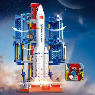 Foto 3 | Foto 3 | Lanzamiento Espacial Estilo Lego Cm-top Cohete Y Base Espacial
