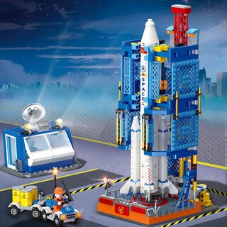 Foto 4 | Foto 4 | Lanzamiento Espacial Estilo Lego Cm-top Cohete Y Base Espacial
