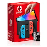 Consola Nintendo Switch OLED Azul Neón Rojo Neón 32 GB