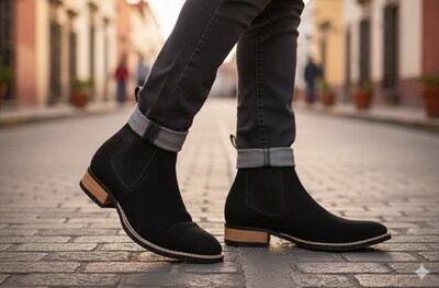 Foto 2 | Foto 2 | Botines Vaqueros Golden Shoes 0048 Negro Nobuck