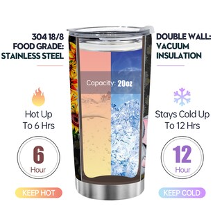 Foto 3 | Foto 3 | Vaso De Viaje Oasisdream De 600 Ml Con Tapa Con Estampado De Elefantes - Venta Internacional.