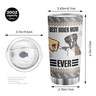 Foto 2 | Foto 2 | Taza De Café Tumbler Oasisdream De 600 Ml Con Estampado De Perros