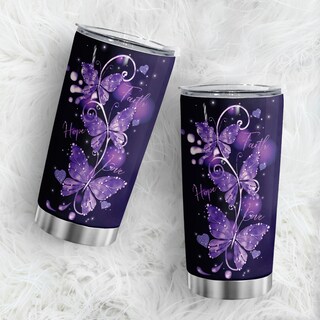 Foto 1 | Foto 1 | Taza De Viaje Oasisdream Vaso De 600 Ml Con Estampado De Mariposas