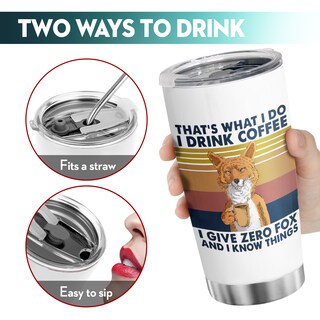 Foto 5 | Foto 5 | Taza De Café Oasisdream 600 Ml Acero Inoxidable Con Estampado De Zorro