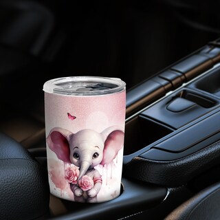 Foto 3 | Foto 3 | Taza Tumbler Oasisdream De Acero Inoxidable De 600 Ml Con Estampado De Elefantes - Venta Internacional.