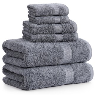 Foto 1 | Foto 1 | Juego De Toallas De Baño Lane Linen 100% Algodón 6 Unidades Color Gris Frío - Venta Internacional.