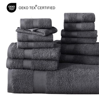Foto 7 | Foto 7 | Juego De Toallas De Baño Lane Linen 100% Algodón 6 Unidades Color Gris Frío - Venta Internacional.