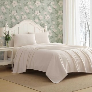 Foto 1 | Foto 1 | Sábanas De Franela Laura Ashley De Tamaño Completo Con Rayas De Oxfordshire - Venta Internacional.