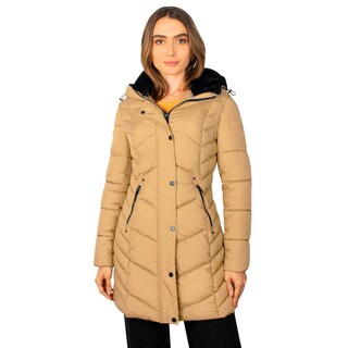 Foto 1 | Foto 1 | Chamarra Larga Capitonada Greenlander Café para Mujer