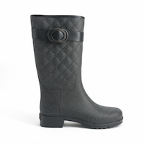 Bota De Lluvia Para Dama 4535 Brother Jaspe Negro Ulän