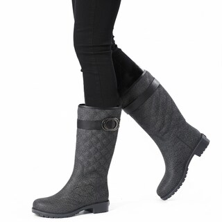 Foto 5 | Foto 5 | Bota De Lluvia Para Dama 4535 Brother Jaspe Negro Ulän