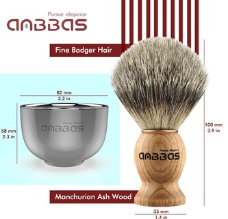Foto 3 | Foto 3 | Brocha de Afeitar Anbbas Pure Badger Hair con Jabón y Soporte - Venta Internacional