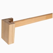 Cortinero Artesanal de Madera Mónaco Natural Sencillo 180 cm