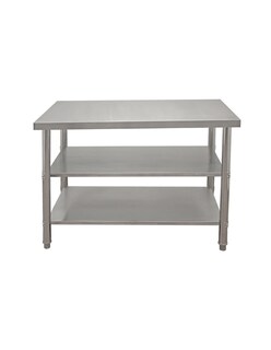 Foto 8 | Foto 8 | Mesa Isla Doble 110x50 Mindejal Mesaid115 Acero Inoxidable Con Doble Entrepaño