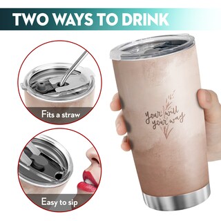 Foto 5 | Foto 5 | Taza De Viaje Oasisdream Vaso De Acero Inoxidable 600 Ml Con Tapa