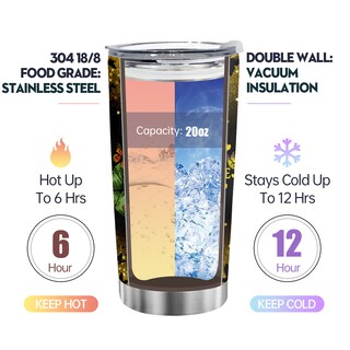 Foto 4 | Foto 4 | Taza De Café Tumbler Oasisdream De 600 Ml Con Estampado De Girasoles