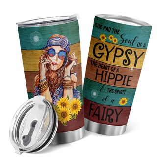 Foto 1 | Foto 1 | Vaso De Viaje Oasisdream De Acero Inoxidable Con Estampado Femenino De 600 Ml - Venta Internacional.